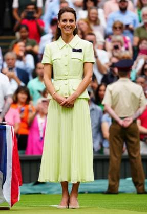 Mandatory Credit: Photo by Javier Garcia Shutterstock (14010521dp) Catherine Princess of Wales preparing to present the Venus Rosewater Dish after the Ladies Singles final Wimbledon Tennis Championships, Day 13, The All England Lawn Tennis and Croquet Club, London, UK - 15 Jul 2023 Wimbledon Tennis Championships, Day 13, The All England Lawn Tennis and Croquet Club, London, UK - 15 Jul 2023  Copyright: xJavierxGarcia Shutterstockx 14010521dp