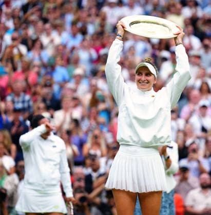 Tennis, Wimbledon, Womens Final, Winner Marketa Vondrousova