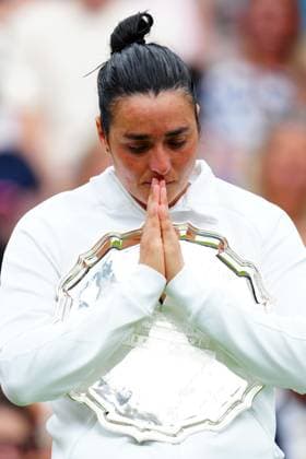 Mandatory Credit: Photo by Javier Garcia Shutterstock (14010521dx) An upset Ons Jabeur after defeat in the Ladies SIngles final Wimbledon Tennis Championships, Day 13, The All England Lawn Tennis and Croquet Club, London, UK - 15 Jul 2023 Wimbledon Tennis Championships, Day 13, The All England Lawn Tennis and Croquet Club, London, UK - 15 Jul 2023  Copyright: xJavierxGarcia Shutterstockx 14010521dx