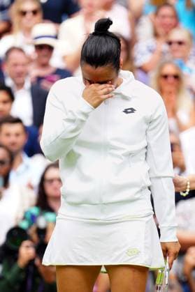 Mandatory Credit: Photo by Javier Garcia Shutterstock (14010521ed) An upset Ons Jabeur after defeat in the Ladies SIngles final Wimbledon Tennis Championships, Day 13, The All England Lawn Tennis and Croquet Club, London, UK - 15 Jul 2023 Wimbledon Tennis Championships, Day 13, The All England Lawn Tennis and Croquet Club, London, UK - 15 Jul 2023  Copyright: xJavierxGarcia Shutterstockx 14010521ed
