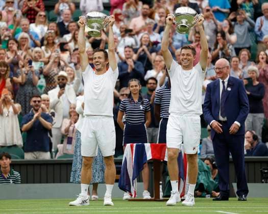 Wesley Koolhof Neal Skupskimit the cup, trophy, joy, emotion, mens doubles, final, final match Copyright: xJuergenxHasenkopfx