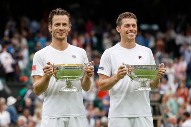 Wesley Koolhof Neal Skupskimit the cup, trophy, joy, emotion, mens doubles, final, final match Copyright: xJuergenxHasenkopfx
