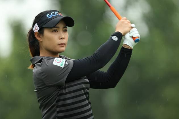 Dana Open Moriya Jutanugarn of Thailand tees off on the fifth tee during Day Three of the Dana Open at Highland Meadows Golf Club in Sylvania, Ohio USA, on Saturday, July 15, 2023. Sylvania Ohio United States  Copyright: xJorgexLemusx originalFilename:lemus-danaopen230715_npLF8.jpg