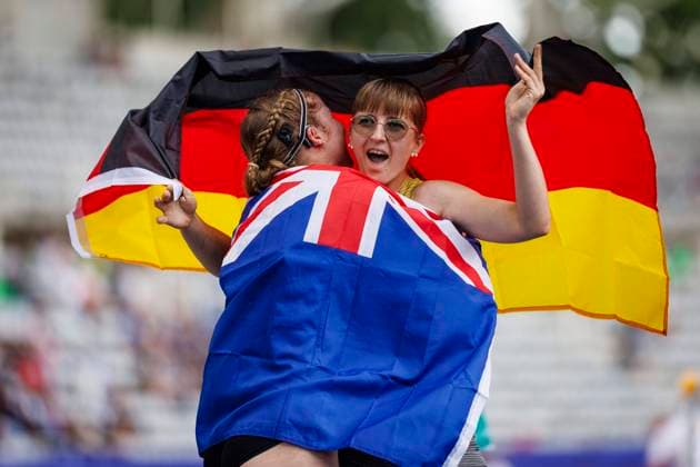Bilder des Jahres 2023, Sport 07 Juli Sport Themen der Woche KW28 Sport Bilder des Tages Paris 2023 World Para Athletics Championships; Frankreich, 15.07.2023 Nicole Nicoleitzik (GER TV Puettlingen T36) gewinnt Bronze ueber 200m in ihrer Klasse waehrend der World Para Athletics Championships am 15.07.2023 im Charlety Stadium in Paris, Frankreich. *** Paris 2023 World Para Athletics Championships France, 15 07 2023 Nicole Nicoleitzik GER TV Puettlingen T36 wins bronze over 200m in her class during the World Para Athletics Championships on 15 07 2023 at Charlety Stadium in Paris, France Copyright: xBEAUTIFULxSPORTS AxelxKohringx