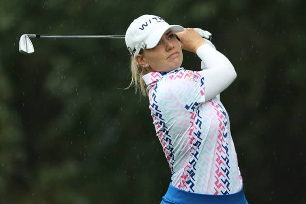 Dana Open Matilda Castren of Finland tees off on the second tee during Day Three of the Dana Open at Highland Meadows Golf Club in Sylvania, Ohio USA, on Saturday, July 15, 2023. Sylvania Ohio United States  Copyright: xJorgexLemusx originalFilename:lemus-danaopen230715_npjw8.jpg