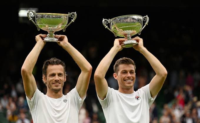 2023 Wimbledon Mens Double Winner Wesley Koolhof NED Neal Skupski GBR