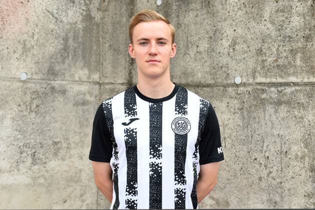 Soccer men Oberliga Westfalen season 2023 2024 photo session SG Wattenscheid 09 on 16 07 2023 at Lohrheidestadion in Bochum Wattenscheid Frederik Wiebel SG Wattenscheid 09 Lower Saxony Germany