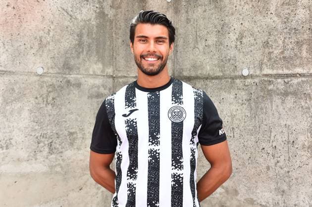 Soccer men Oberliga Westfalen season 2023 2024 photo session SG Wattenscheid 09 on 16 07 2023 at Lohrheidestadion in Bochum Wattenscheid Jeffrey Malcherek SG Wattenscheid 09 Lower Saxony Germany