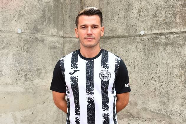 Soccer men Oberliga Westfalen season 2023 2024 photo session SG Wattenscheid 09 on 16 07 2023 at Lohrheidestadion in Bochum Wattenscheid Arda Nebi SG Wattenscheid 09 Lower Saxony Germany