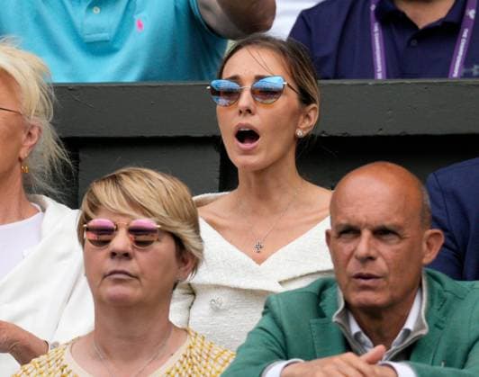 Mandatory Credit: Photo by Dave Shopland Shutterstock (14011307ci) Jelena Djokovic during the Men s Singles final Wimbledon Tennis Championships, Day 14, The All England Lawn Tennis and Croquet Club, London, UK - 16 Jul 2023 Wimbledon Tennis Championships, Day 14, The All England Lawn Tennis and Croquet Club, London, UK - 16 Jul 2023  Copyright: xDavexShopland Shutterstockx 14011307ci