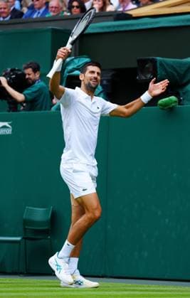 Mandatory Credit: Photo by Javier Garcia Shutterstock (14011311de) Novak Djokovic during the Men s Singles final Wimbledon Tennis Championships, Day 14, The All England Lawn Tennis and Croquet Club, London, UK - 16 Jul 2023 Wimbledon Tennis Championships, Day 14, The All England Lawn Tennis and Croquet Club, London, UK - 16 Jul 2023  Copyright: xJavierxGarcia Shutterstockx 14011311de