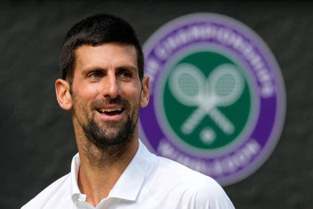 Mandatory Credit: Photo by Dave Shopland Shutterstock (14011307fh) Novak Djokovic during the Men s Singles final Wimbledon Tennis Championships, Day 14, The All England Lawn Tennis and Croquet Club, London, UK - 16 Jul 2023 Wimbledon Tennis Championships, Day 14, The All England Lawn Tennis and Croquet Club, London, UK - 16 Jul 2023  Copyright: xDavexShopland Shutterstockx 14011307fh