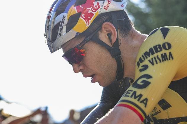 Belgian Wout Van Aert of Jumbo-Visma pictured after stage 15 of the Tour de France cycling race, from Les Gets Les Portes du Soleil to Saint-Gervais Mont-Blanc (179 km), France, Sunday 16 July 2023. This year s Tour de France takes place from 01 to 23 July 2023. DAVIDxPINTENS  x70679563x