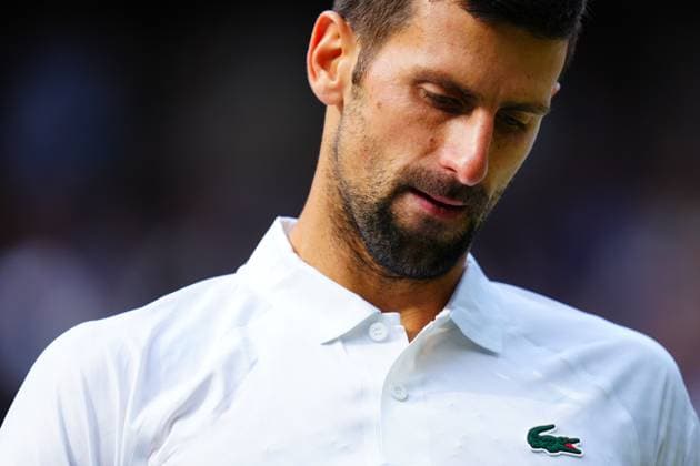 Mandatory Credit: Photo by Javier Garcia Shutterstock (14011311ib) Novak Djokovic during the Men s Singles final Wimbledon Tennis Championships, Day 14, The All England Lawn Tennis and Croquet Club, London, UK - 16 Jul 2023 Wimbledon Tennis Championships, Day 14, The All England Lawn Tennis and Croquet Club, London, UK - 16 Jul 2023  Copyright: xJavierxGarcia Shutterstockx 14011311ib