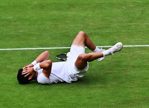 Tennis : Wimbledon 2023 - Angleterre - Finale simple Messieurs- Victoire de Carlos Alcaraz Espagne contre Novak Djokovic Serbie - Tennis : Wimbledon 2023 - Angleterre- 16 07 23 ChrysleneCaillaud Panoramic  