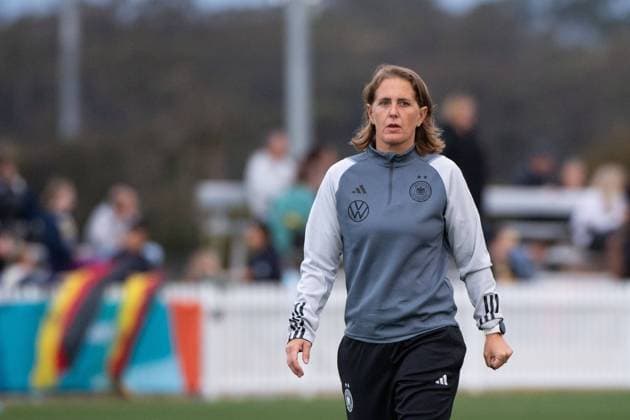Britta Carlson Germany, Co Trainer , AUS, Public Training and Welcome Event DFB Women National Team Germany, FIFA Women World Cup Australia 2023, 16 07 2023 AUS, Public Training and Welcome Event DFB Women National Team, FIFA Women World Cup 2023, 16 07 2023 Tuggerah Copyright: xEibner-Pressefoto Memmlerx EP_MMR