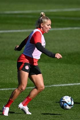 WWC23 CANADA TRAINING, Adriana Leon of Canada during a team training session ahead of the FIFA Women?s World Cup at Olympic Park in Heidelberg West in Melbourne, Monday, July 17, 2023. ( NO ARCHIVING, EDITORIAL USE ONLY, NO USE IN BOOKS WITHOUT CONSENT MELBOURNE VIC AUSTRALIA  Copyright: xJOELxCARRETTx 20230717001821233272 