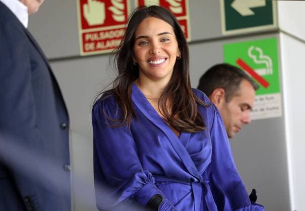 Presentation Of Ilkay Gundogan As A New FC Barcelona, Barca Player Sara Arfaoui, wife of Ilkay Gundogan during the presentation of hid husband as a new FC Barcelona player, in Barcelona, on 17th July 2023. -- Barcelona Barcelona Spain  Copyright: xUrbanandsportx originalFilename:urbanandsport-presenta230717_npgjE.jpg