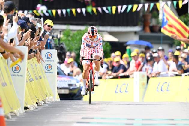 Tour de France 2023 - Stage 16 COMBLOUX, FRANCE - JULY 18 : Ciccone Giulio (ITA) of Lidl - Trek during stage 16 of the 110th edition of the Tour de France 2023 cycling race, a individual time trial of 22 kms with start in Passy and finish in Combloux on July 18, 2023 in Combloux, France, 18 07 2023 ( Motordriver Kenny Verfaillie - Combloux France  Copyright: xVincentxKalutx