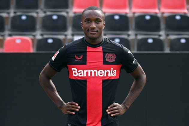 Moussa Diaby Bayer 04 Leverkusen 1 BL, portrait date 2023 2024,