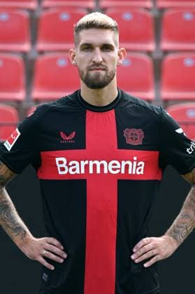 Robert Andrich Bayer 04 Leverkusen 1 BL, portrait date 2023 2024,