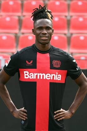Odilon Kossounou Bayer 04 Leverkusen 1 BL, Porträttermin 2023 2024,