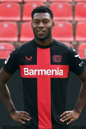 Timothy Fosu Mensah Bayer 04 Leverkusen 1 BL, Porträttermin 2023 2024,