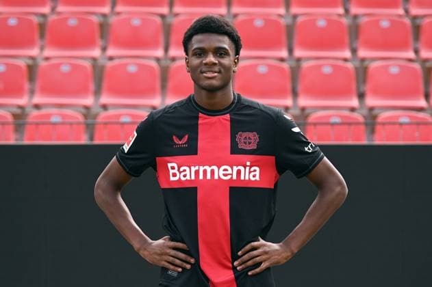 Madi Monamay Bayer 04 Leverkusen 1 BL, portrait date 2023 2024,