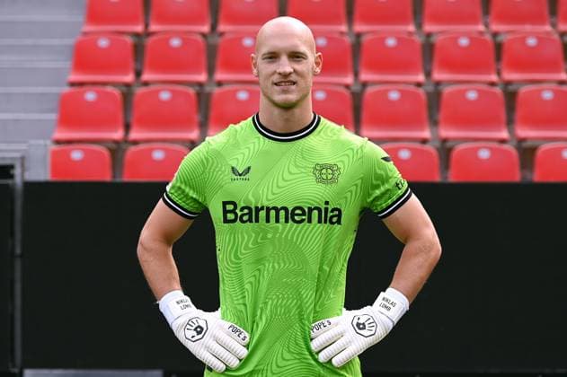 Niklas Lomb Bayer 04 Leverkusen 1 BL, portrait date 2023 2024,