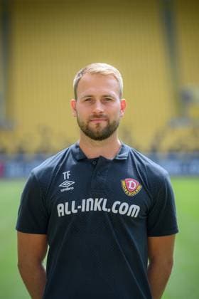 Physiotherapist Tony Fischer SG Dynamo Dresden 3 league, portrait date 2023 2024