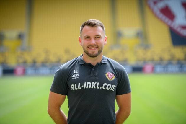Team manager Justin Leo Löwe Loewe SG Dynamo Dresden 3 Liga, portrait date 2023 2024
