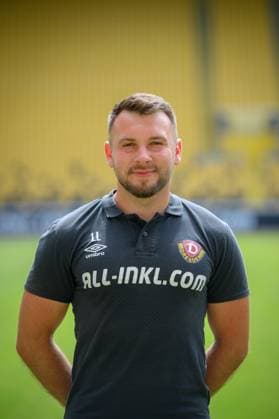 Team manager Justin Leo Löwe Loewe SG Dynamo Dresden 3 Liga, portrait date 2023 2024