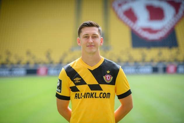 Jonathan Meier SG Dynamo Dresden 3 league, portrait date 2023 2024