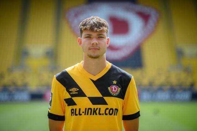 Paul Lehmann SG Dynamo Dresden 3 league, portrait date 2023 2024