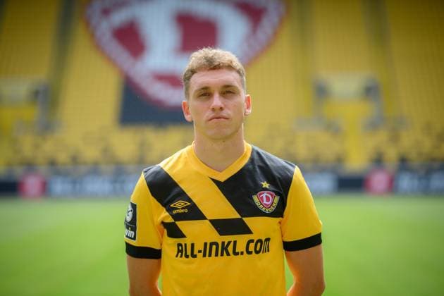 Luca Herrmann SG Dynamo Dresden 3 league, portrait date 2023 2024