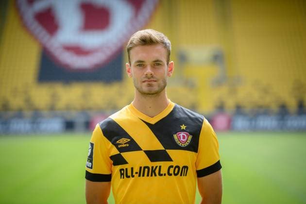 Tom Zimmerschied SG Dynamo Dresden 3 league, portrait date 2023 2024