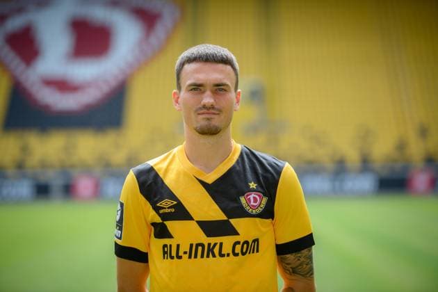 Dennis Borkowski SG Dynamo Dresden 3 league, portrait date 2023 2024