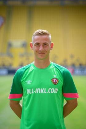Goalkeeper Kevin Broll SG Dynamo Dresden 3 league, portrait date 2023 2024