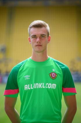 Goalkeeper Erik Herrmann SG Dynamo Dresden 3 league, portrait date 2023 2024
