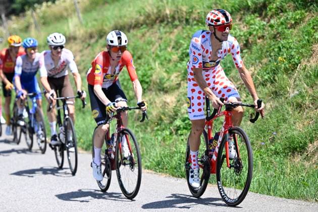 Tour de France 2023 - Stage 17 COURCHEVEL, FRANCE - JULY 19 : Ciccone Giulio (ITA) of Lidl - Trek during stage 17 of the 110th edition of the Tour de France 2023 cycling race, a stage of 166 kms with start in Saint-Gervais Mont Blanc and finish in Courchevel on July 19, 2023 in Courchevel, France, 19 07 2023 ( Motordriver Kenny Verfaillie - Courchevel France  Copyright: xVincentxKalutx