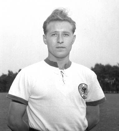 Deutsche Fußballnationalmannschaft: Herbert Dörner Portrait. Aufn.: 03.09.1956. *** German national soccer team Herbert Dörner portrait Aufn 03 09 1956 HM