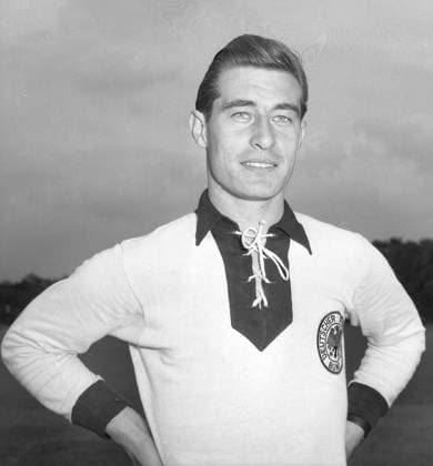 Deutsche Fußballnationalmannschaft: Karl Schmidt Portrait. Aufn.: 03.09.1956. *** German national soccer team Karl Schmidt portrait Aufn 03 09 1956 HM