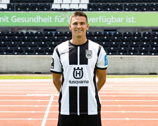 SSV Ulm 1846, 3 Liga, portrait date 2023 2024, 17 07 2023 Romario Roesch 43 DFB DFL REGULATIONS PROHIBIT ANY USE OF PHOTOGRAPHS AS IMAGE SEQUENCES AND OR QUASI VIDEO SSV Ulm 1846, 3 Liga, portrait date 2023 2024, 17 07 2023 Ulm Copyright: xEibner-Pressefoto RogerxBuerkex EP_EER
