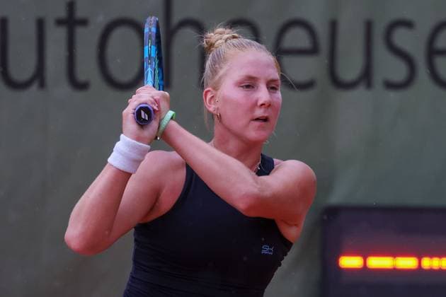 Darmstadt 19 July 2023 47 International Womens ITF W25 Singles Tennis Tournament v l , Jantje TILBUERGER GER playing a backhand Copyright: JoaquimxFerreira
