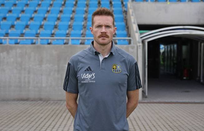 Co-coach Yannic Thiel 1 FC Saarbrücken 3 Liga, Porträttermin 2023 2024 Saarbrücken Ludwigsparkstadion Saarland Germany DE