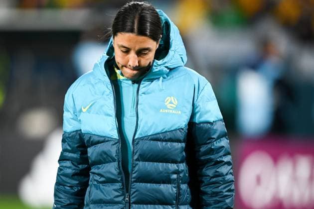 WWC23 AUSTRALIA IRELAND, Sam Kerr of Australia reacts during warm up ahead of the FIFA Women s World Cup 2023 soccer match between Australia and the Republic of Ireland at Stadium Australia in Sydney, Thursday, July 20, 2023. ( NO ARCHIVING, EDITORIAL USE ONLY, NO USE IN BOOKS WITHOUT CONSENT SYDNEY NEW SOUTH WALES AUSTRALIA  Copyright: xDANxHIMBRECHTSx 20230720001822231423 
