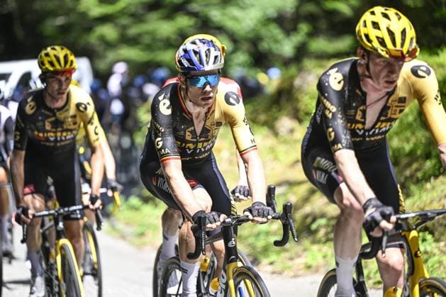 COURCHEVEL, FRANCE - JULY 19 : Van Aert Wout (BEL) of Jumbo-Visma during stage 17 of the 110th edition of the Tour de France 2023 cycling race, a stage of 166 kms with start in Saint-Gervais Mont Blanc and finish in Courchevel on July 19, 2023 in Courchevel, France, 19 07 2023 ( Motordriver Kenny Verfaillie - Tour de France 2023 - Stage 17 PhotoNews Panoramic 