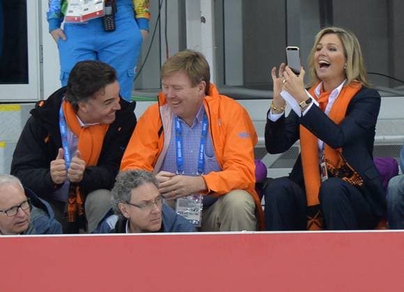 Winter Olympics - Dutch Royals - Sochi King Willem-Alexander and Queen Maxima of the Netherlands attend the Men s 5000m Short Track Speed at the Sochi 2014 XXII Olympic Winter games, Winterspiele,Spiele, Summer games at Iceberg Skating Palace in Sochi, Russia, on February 8, 2014. The Sochi 2014 Olympic Games, Olympische Spiele, Olympia, OS run from 07 to 23 February 2014. Photo by Gouhier-Zabulon ABACAPRESS.COM Sochi Russia  Copyright: xGouhier-Zabulon ABACAx 432939_005 Gouhier-Zabulon ABACAx 432939_005