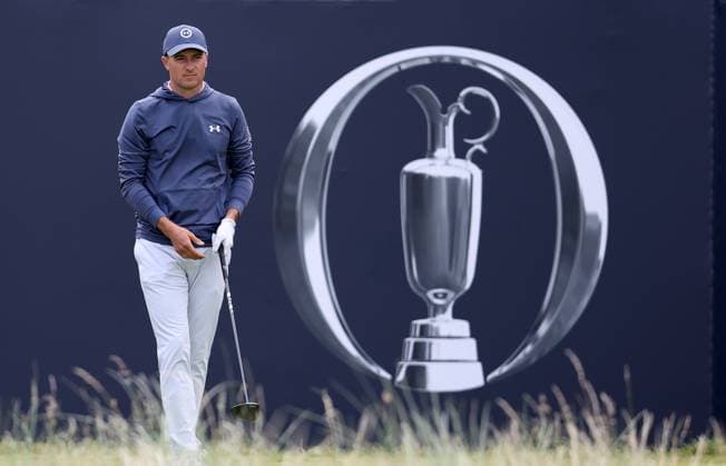 20th July 2023; Royal Liverpool Golf Club, Hoylake, Merseyside, England: The Open Championship Round 1; Jordan Speith (USA) on the first tee  ActionPlus12532689 DavidxBlunsden