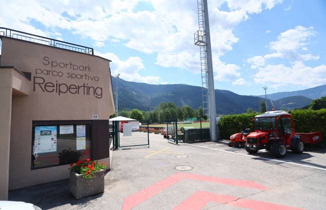 RB Leipzig Italy training camp Bruneck, 20 07 2023, Sportpark Reiperting Reischach, football, RB Leipzig GER Bundesliga training camp in South Tyrol Italy , In the picture stadium overview , Picture Point